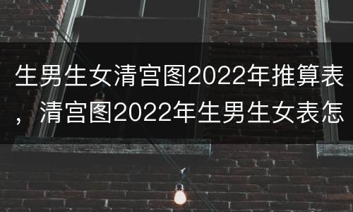 生男生女清宫图2022年推算表，清宫图2022年生男生女表怎么算199