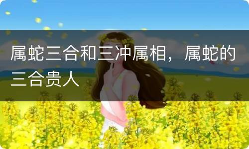 属蛇三合和三冲属相，属蛇的三合贵人