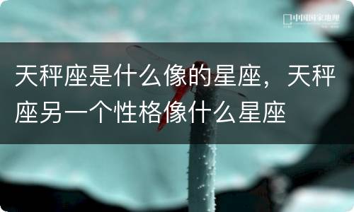 天秤座是什么像的星座，天秤座另一个性格像什么星座
