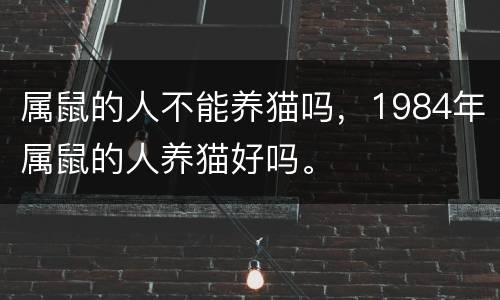 属鼠的人不能养猫吗，1984年属鼠的人养猫好吗。