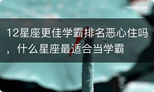 12星座更佳学霸排名恶心住吗，什么星座最适合当学霸