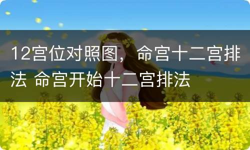 12宫位对照图，命宫十二宫排法 命宫开始十二宫排法