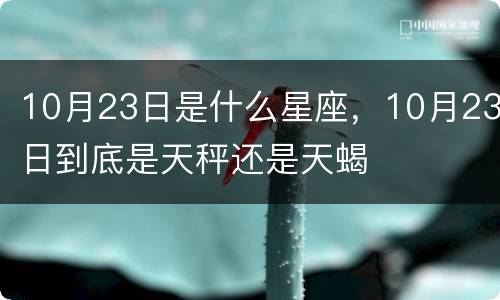 10月23日是什么星座，10月23日到底是天秤还是天蝎