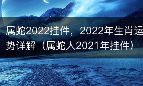 属蛇2022挂件，2022年生肖运势详解（属蛇人2021年挂件）