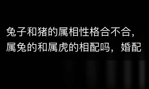 兔子和猪的属相性格合不合，属兔的和属虎的相配吗，婚配怎样