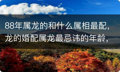 88年属龙的和什么属相最配，龙的婚配属龙最忌讳的年龄，197