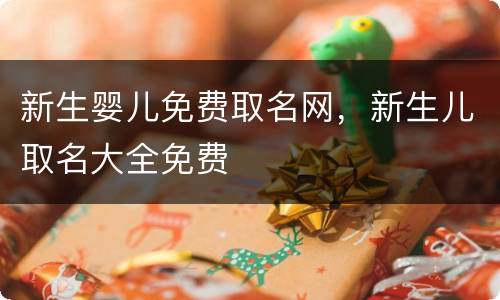 新生婴儿免费取名网，新生儿取名大全免费