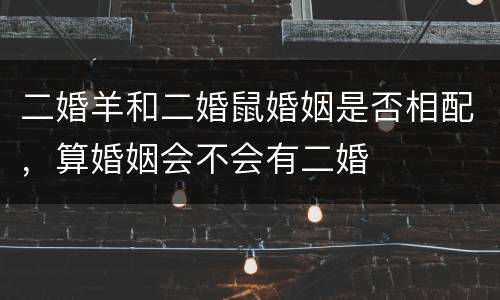 二婚羊和二婚鼠婚姻是否相配，算婚姻会不会有二婚