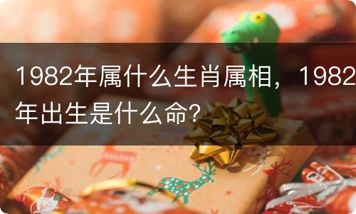 1982年属什么生肖属相，1982年出生是什么命？