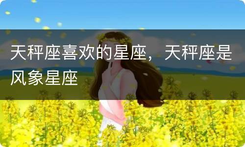 天秤座喜欢的星座，天秤座是风象星座