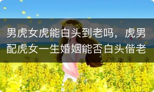 男虎女虎能白头到老吗，虎男配虎女一生婚姻能否白头偕老