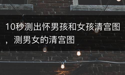 10秒测出怀男孩和女孩清宫图，测男女的清宫图