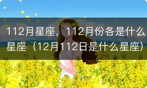 112月星座，112月份各是什么星座（12月112日是什么星座）