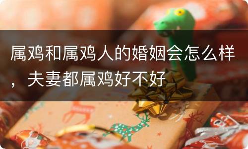 属鸡和属鸡人的婚姻会怎么样，夫妻都属鸡好不好