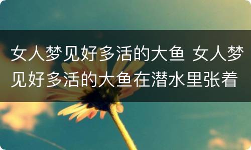 女人梦见好多活的大鱼 女人梦见好多活的大鱼在潜水里张着嘴