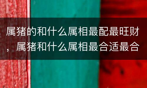 属猪的和什么属相最配最旺财，属猪和什么属相最合适最合财