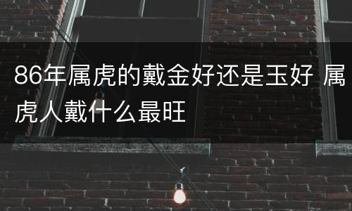 86年属虎的戴金好还是玉好 属虎人戴什么最旺