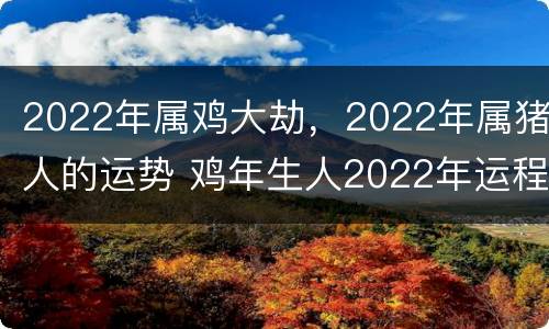 2022年属鸡大劫，2022年属猪人的运势 鸡年生人2022年运程