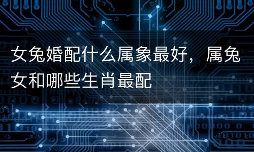 女兔婚配什么属象最好，属兔女和哪些生肖最配