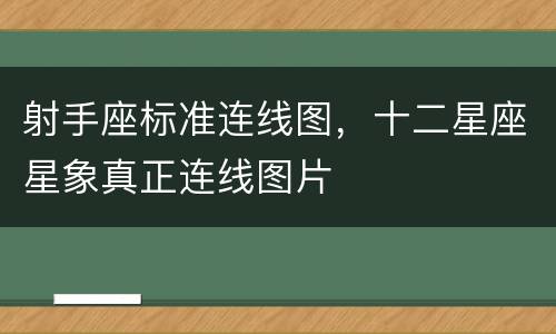 射手座标准连线图，十二星座星象真正连线图片