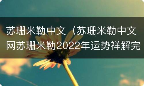 苏珊米勒中文（苏珊米勒中文网苏珊米勒2022年运势祥解完整版）