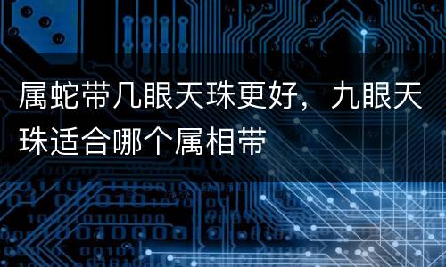 属蛇带几眼天珠更好，九眼天珠适合哪个属相带