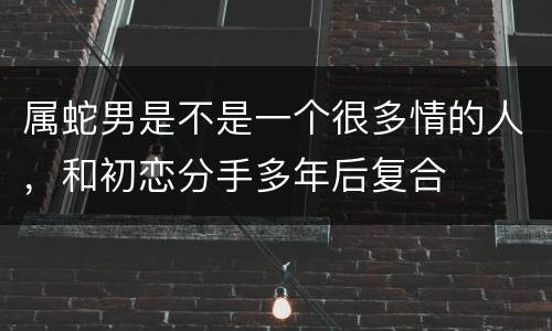 属蛇男是不是一个很多情的人，和初恋分手多年后复合
