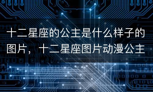十二星座的公主是什么样子的图片，十二星座图片动漫公主