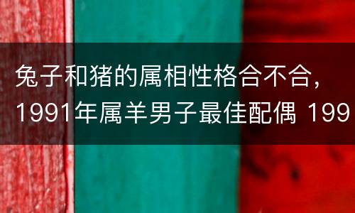 兔子和猪的属相性格合不合，1991年属羊男子最佳配偶 199
