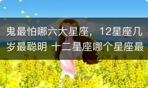 鬼最怕哪六大星座，12星座几岁最聪明 十二星座哪个星座最怕鬼
