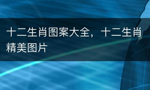 十二生肖图案大全，十二生肖精美图片