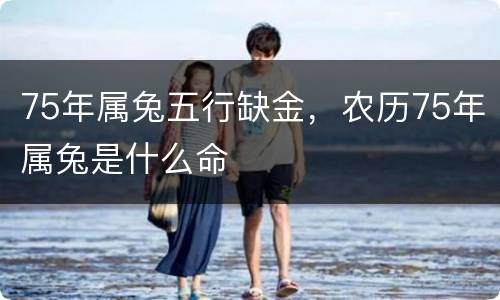 75年属兔五行缺金，农历75年属兔是什么命