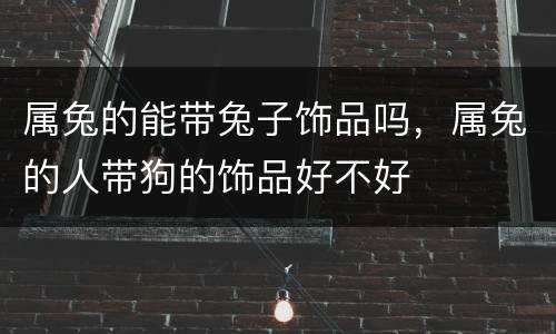属兔的能带兔子饰品吗，属兔的人带狗的饰品好不好