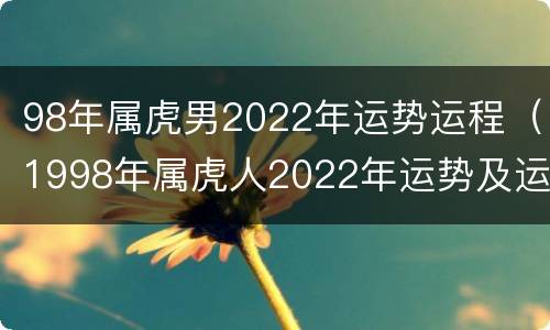 98年属虎男2022年运势运程（1998年属虎人2022年运势及运程每月运程）