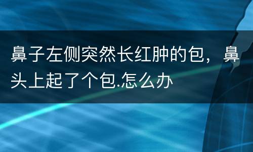 鼻子左侧突然长红肿的包，鼻头上起了个包.怎么办