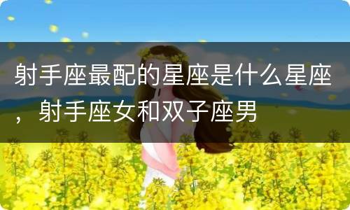 射手座最配的星座是什么星座，射手座女和双子座男