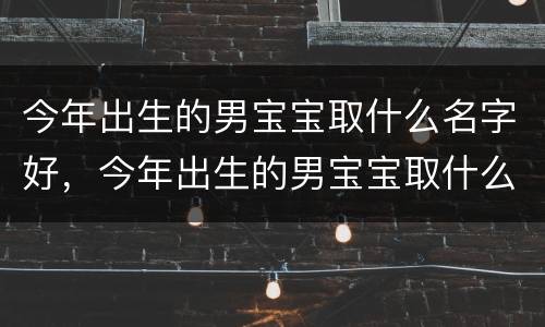 今年出生的男宝宝取什么名字好，今年出生的男宝宝取什么名字好爸爸姓朱妈妈姓乔