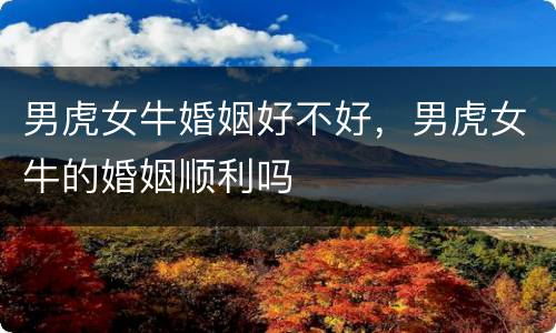 男虎女牛婚姻好不好，男虎女牛的婚姻顺利吗