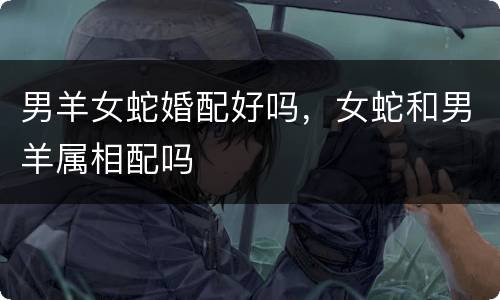 男羊女蛇婚配好吗，女蛇和男羊属相配吗