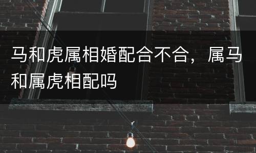 马和虎属相婚配合不合，属马和属虎相配吗