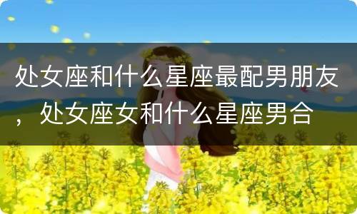 处女座和什么星座最配男朋友，处女座女和什么星座男合