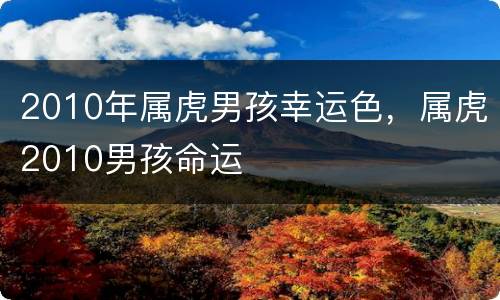 2010年属虎男孩幸运色，属虎2010男孩命运
