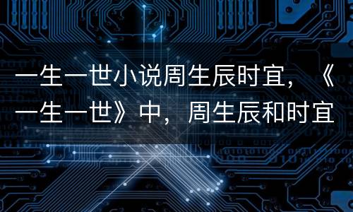 一生一世小说周生辰时宜，《一生一世》中，周生辰和时宜有前世的记忆吗？