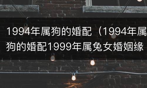 1994年属狗的婚配（1994年属狗的婚配1999年属兔女婚姻缘）