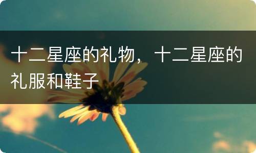 十二星座的礼物，十二星座的礼服和鞋子