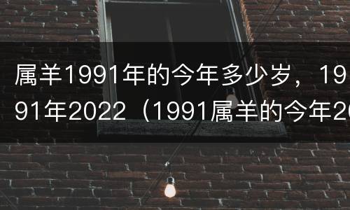 属羊1991年的今年多少岁，1991年2022（1991属羊的今年2020多大年龄）
