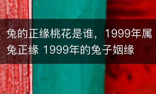 兔的正缘桃花是谁，1999年属兔正缘 1999年的兔子姻缘