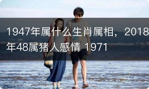 1947年属什么生肖属相，2018年48属猪人感情 1971