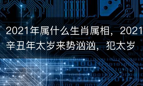 2021年属什么生肖属相，2021辛丑年太岁来势汹汹，犯太岁