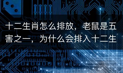 十二生肖怎么排放，老鼠是五害之一，为什么会排入十二生肖